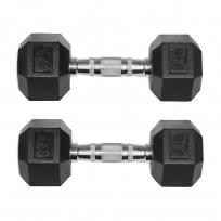 Гантели обрезиненные гексагональные OXIDE FITNESS ODB04 (от 22.5 до 30 кг)